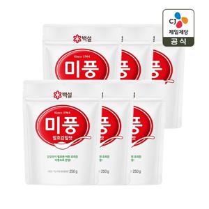 백설 발효감칠맛 미풍 미원 250g x6개