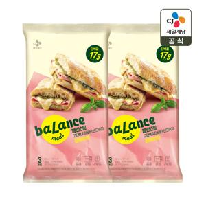 밸런스밀 치아바타 잠봉뵈르 샌드위치 3입(390g) x2개(총 6개)