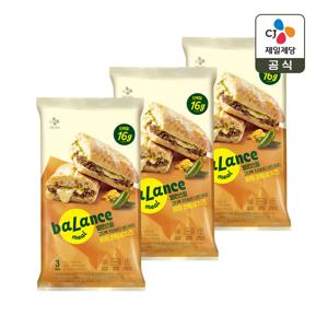 밸런스밀 치아바타 비프 콰트로치즈 샌드위치 3입(420g) x3개(총 9개)