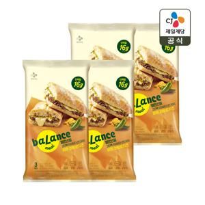 밸런스밀 치아바타 비프 콰트로치즈 샌드위치 3입(420g) x4개(총 12개)