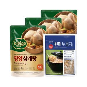 비비고 영양 삼계탕 800g x3개+현미누룽지 800g x1개