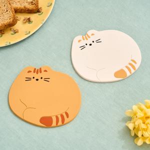 L 뚱냥이 야옹 코스터 2P세트