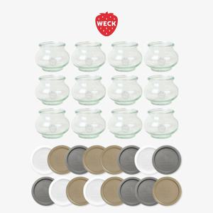 [공식수입사] 데코형 902(220ml) 유리병 12개 + PE뚜껑 16개 세트