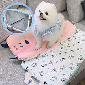 스누피 매쉬 아이스 쿨멀티쿠션 32x56cm 여름 강아지 유모차 아이스팩 쿨방석
