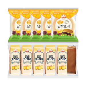 납짝호떡 옥수수통팥 97gx5개+클래식카스테라 85gx5개