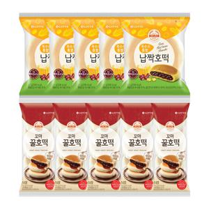 납짝호떡 옥수수통팥 97gx5개+꼬마 꿀호떡 125gx5개