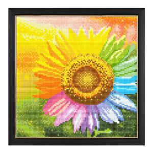 풍경 무지개 해바라기 보석십자수 슬림 액자 세트 30x30
