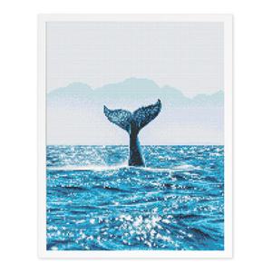 풍경 고래의 춤 보석십자수 슬림 액자 세트 40x50