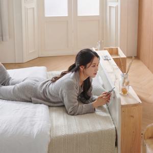 누도 편백나무원목 침대 쇼파뒤 틈새선반 1500 빌트인 콘센트 RZ01450
