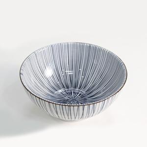 일본 그릇 면기 라면 그릇 블루 빗살 면기