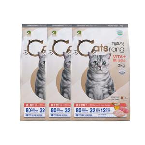 캐츠랑 전연령 비타플러스 2kg x 3포 6kg 고양이사료