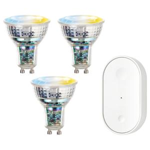 카이플랏스 LED스마트전구+리모컨 GU10 575루멘 3색