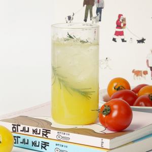 모던 원형 내열 강화 유리컵 예쁜 홈카페 유리잔 370ml