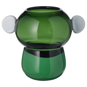 IKEA PS 2026 꽃병 화병 유리 그린/화이트 22cm