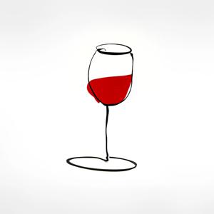 더닷 드로잉 와인잔 오브제 Red Wine Glass