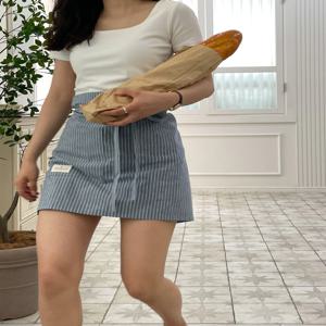 쿠키 스트라이프 하프 앞치마