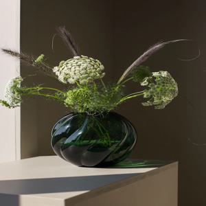 쿠이디자인 TWIST BALL VASE 20cm  트위스트 볼베이스 20 포레스트 그린