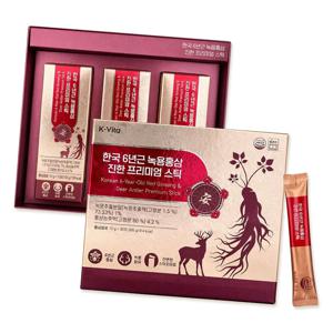 한국 6년근 녹용홍삼 진한 프리미엄스틱 10g*30포