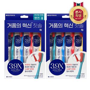 페리오 거품의혁신 토네이도 칫솔 부드러운 미세모  레귤러 헤드 4개입 x 2개
