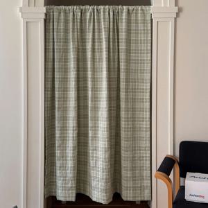 Rie Check Curtain (Khaki)