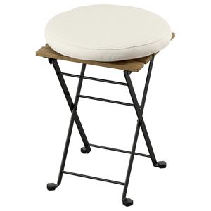 테르뇌+프뢰쇤+두브홀멘 야외용 접이식스툴 블랙/라이트브라운/베이지 39cm