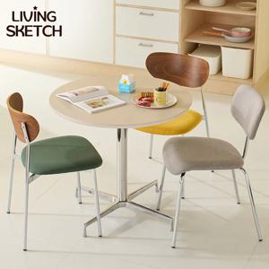 꽁뜨 800 원형 세라믹 테이블 카페 업소용 미드센츄리 모던 티테이블 2colors