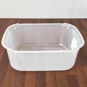 국산 클린 직사각 물빠짐 싱크대야 투명 설거지통 야채세척 싱크볼 다용도 세척통