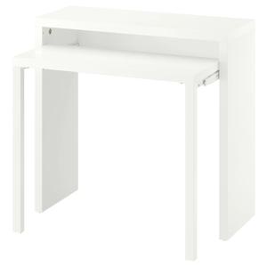 렝드호프 슬라이딩 책상 네스트테이블 화이트 90x39/71cm