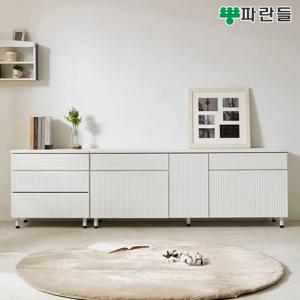 파란들가구 2100 높은 605 템바보드 거실장 거실수납장 티비다이