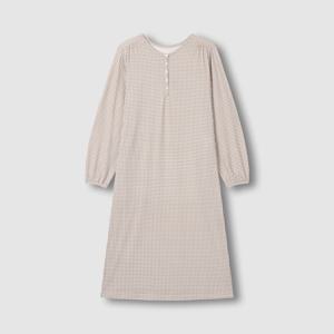 여 피치스킨 헨리넥 파자마 원피스 (3 sizes)(3 colors)