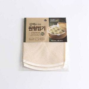 국산 천연 삼베 원형 찜기시트 35cm (찜보자기 찜보 면보 찜받침)