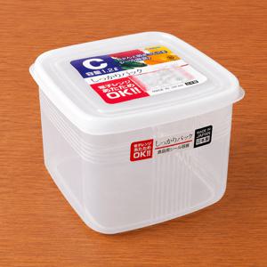 일본 나카야 밀폐용기 C 1.2L 반찬통 전자레인지용 냉장 냉동 보관용기
