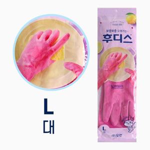 오런 후디스 고무장갑 L 대형 천연생고무 김장 빨래 다용도 장갑