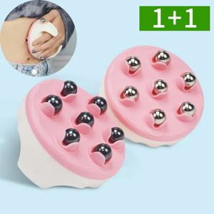 1+1 자석롤러 손지압볼 휴대용 마사지볼 목 어깨 복부 다리 전신 마사지