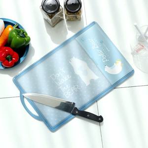 BPA FREE 손잡이 폴라베어 위생도마 M (국산 엠보 양면 커팅보드 주방도마)