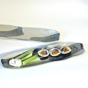 Brush Wave Long Plate 긴접시 일본그릇