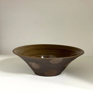 Dark brown dot bowl  핸드메이드 도자기면기 국그릇 대접
