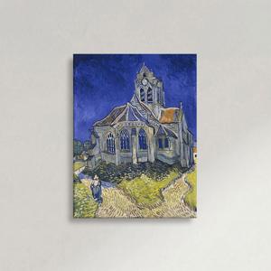 고흐 그림 인기명화 거실 인테리어 오베르수르오이즈의 교회 캔버스 액자