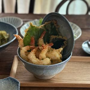 담음새가 좋은 뚜껑있는 텐동그릇 은하수 MADE IN JAPAN