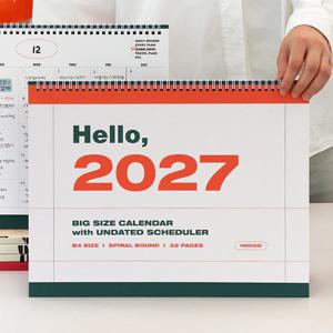 2027 기본 대형 B4 탁상 달력 데스크테리어 업무용 회사용 파티션