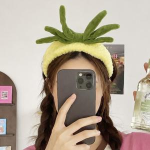 파인애플 세안 헤어밴드 세수머리띠 샤워밴드