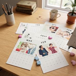 탁상 달력 엽서 낱장 캘린더 일정관리 월력 아크릴 거치대 세트 사이즈 5x7인치