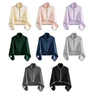 뉴노멀 망토형 똑딱이 극세사 담요 중형/대형 입는담요 8color