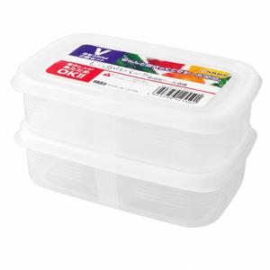 일본 나카야 밀폐용기 V 2P 450ml 반찬통 전자레인지용 냉장 보관용기