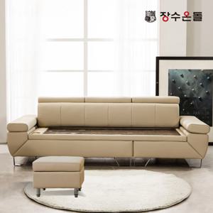 틸렌트 3.5인용 칠보석 돌소파 온열 건강소파 가죽소파 스툴포함