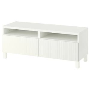 베스토+푀르발타레 TV장식장+서랍+터치레일 화이트 120x42x48cm