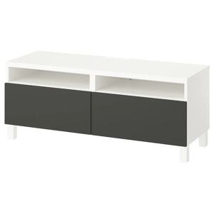 베스토+라프비켄+스투바르프 TV장식장+서랍 화이트/다크그레이 120x42x48cm
