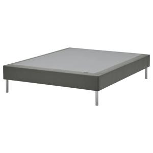 뤼니에르 평상형 침대프레임+다리 다크그레이/스테인리스스틸색 120x200cm