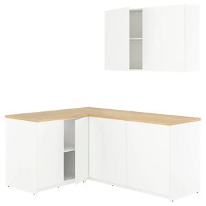 크녹스훌트 코너 주방 상하부장 화이트 182x143x220cm