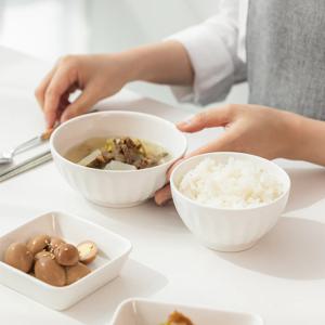 마일드 화이트 캔디 공기 4p + 대접 4p 세트